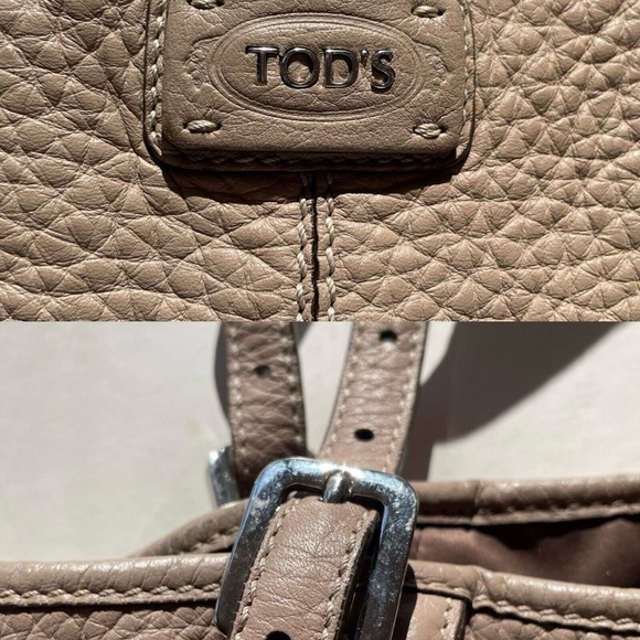 TOD’S Taupe Leather Tote Bag - Picture 2 of 8